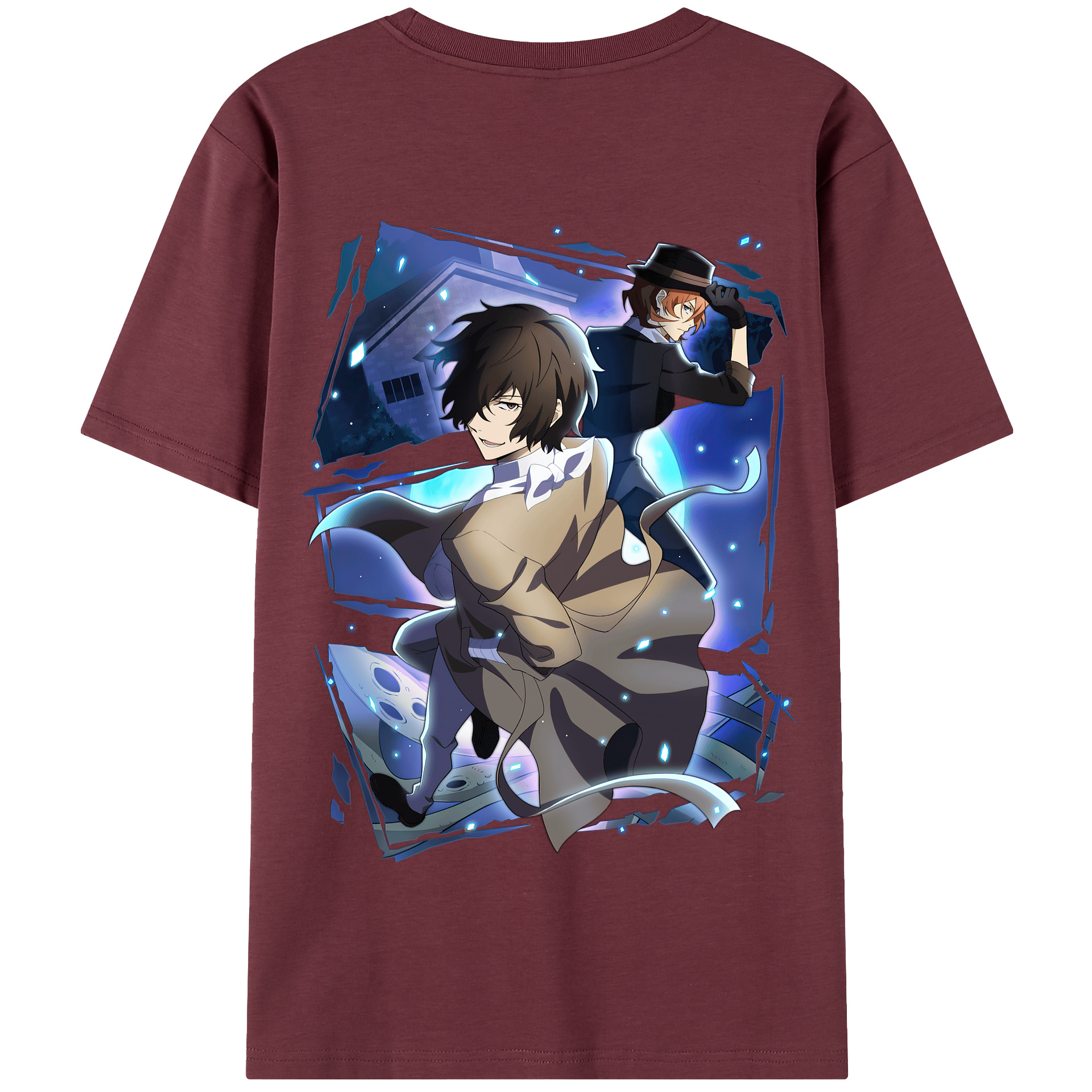 （画像用） 文豪ストレイドッグス Bungo Stray Dogs 綿100％半袖Tシャツ（背面プリント）